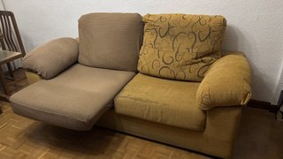 Sofá 3 plazas extensible camel estampado