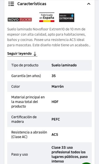 Suelo laminado extrem Roble Aura AC5 NAT375 (Leroy