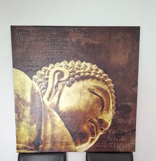 Cuadro Buda Dorado con Mensajes