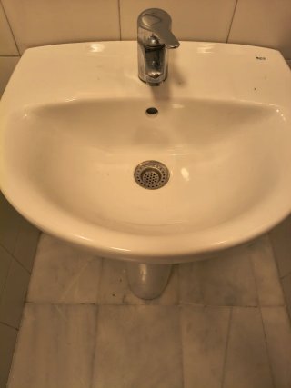 Lavabo de porcelana blanco