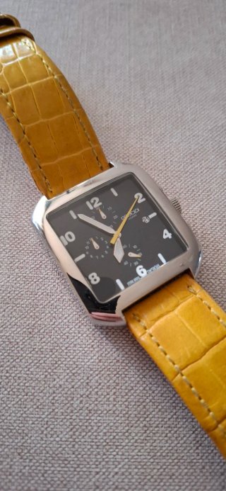 Orologio Grimoldi Uomo Quadrato Pelle Gialla