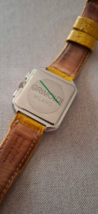 Orologio Grimoldi Uomo Quadrato Pelle Gialla