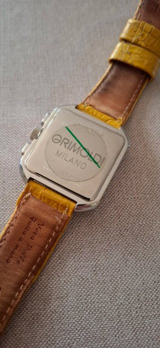 Orologio Grimoldi Uomo Quadrato Pelle Gialla