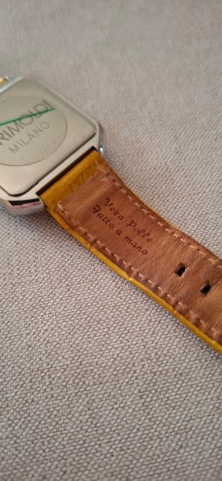 Orologio Grimoldi Uomo Quadrato Pelle Gialla