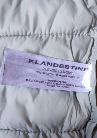 Chaleco Acolchado Klandestine - Talla S - NUEVO