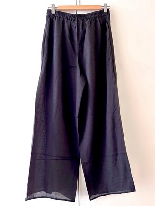 Pantalón pareo negro ancho y fresco