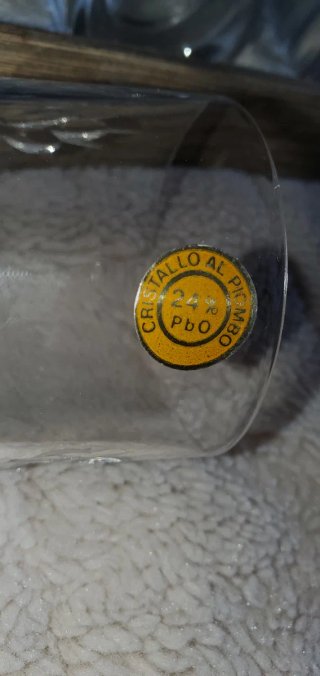 Set 6 bicchieri cristallo vintage anni '80 rari