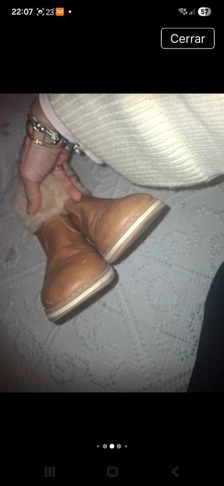 Botines de piel con forro de pelo