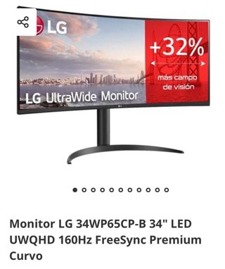 Monitor LG Curvo Negro