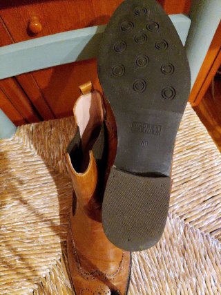Botines de piel, exterior e interior