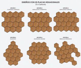 Paneles Madera Hexagonales Decorativos