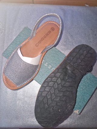 Sandalias plateadas Talla 38