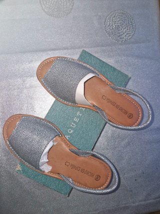 Sandalias plateadas Talla 38