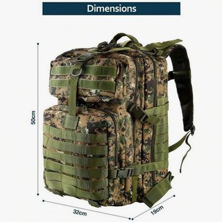 Mochila Táctica Militar 50L + 2 Parches
