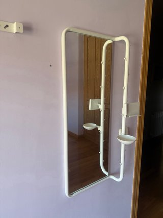 Espejo MOJLIGHET Ikea Blanco 34x81 cm