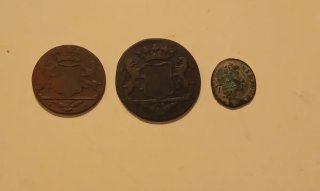 Lote 3 monedas antiguas 1790