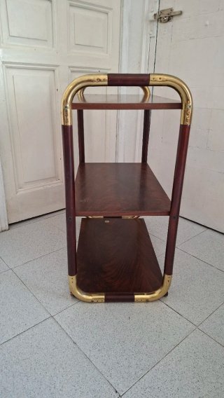 Estantería Mueble Madera y Metal Dorado
