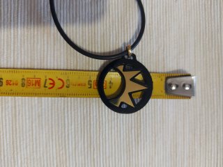 Ciondolo oro giallo 750 nero e oro