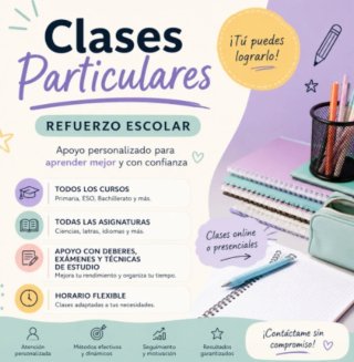 Clases particulares presencial y online