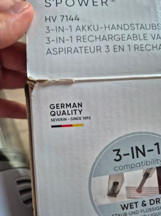 Aspiradora SEVERIN 3 en 1 Batería Recargable