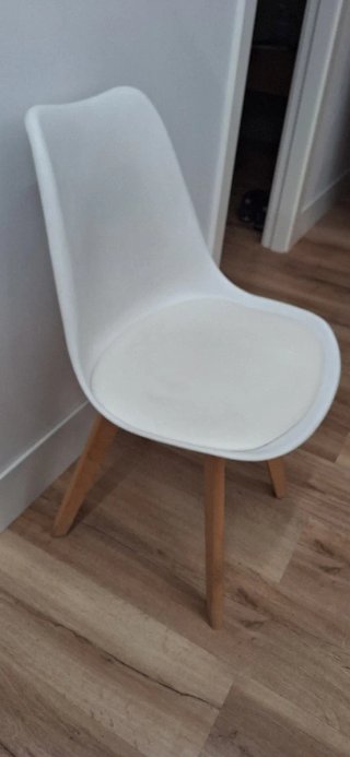 Sillas Nórdicas Blancas Patas Madera