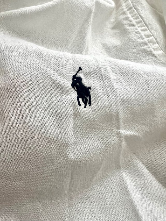 Camisa Polo Ralph Lauren Lino Algodón Blanca