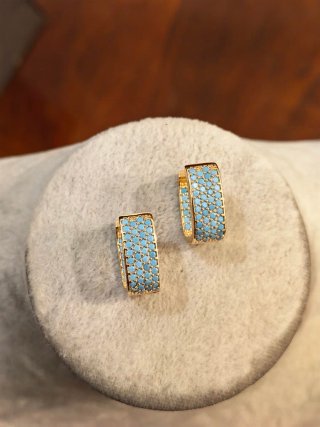 Orecchini donna oro e turchese