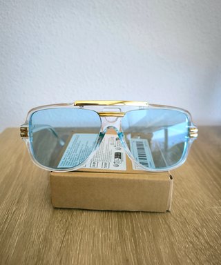 Gafas de Sol Aviador Vintage Cristales Azules