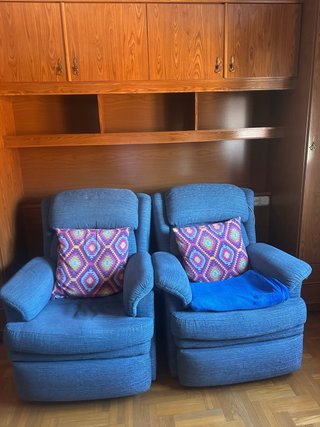 2 Sillones Reclinables Azules
