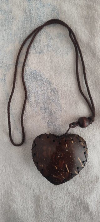Collana Cuore Cocco Naturale Scrigno