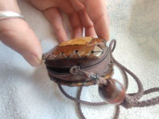Collana Cuore Cocco Naturale Scrigno
