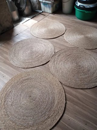 12 Alfombras Redondas Fibra Natural Bali Bulrush