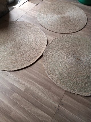 12 Alfombras Redondas Fibra Natural Bali Bulrush