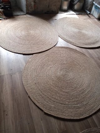 12 Alfombras Redondas Fibra Natural Bali Bulrush