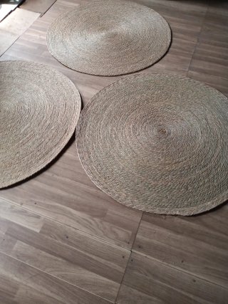 12 Alfombras Redondas Fibra Natural Bali Bulrush
