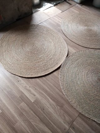 12 Alfombras Redondas Fibra Natural Bali Bulrush