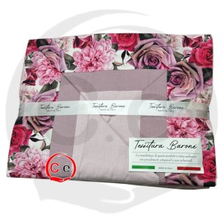 Completo lenzuola Tessitura Barone con doppio bord