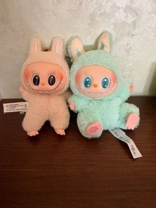 Peluche Conejo Suave Rosa y Menta