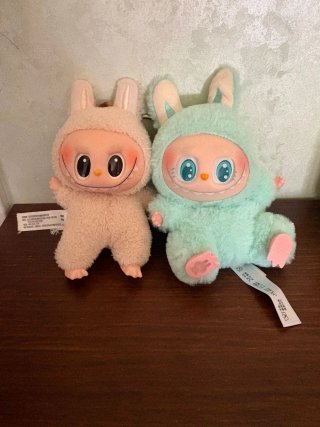 Peluche Conejo Suave Rosa y Menta