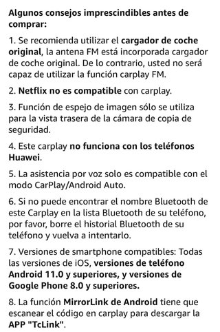 Pantalla CarPlay - Android Auto 6,86” - Nuevo