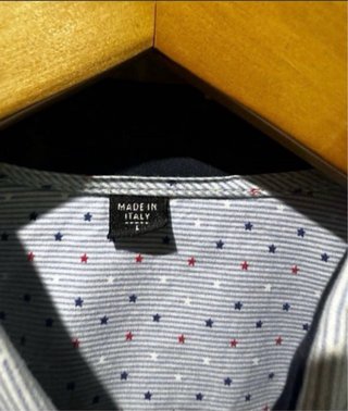 Camisa italiana azul y blanca