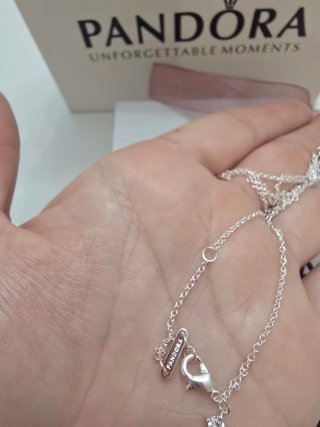 Conjunto Pandora Corazón Rojo Plata