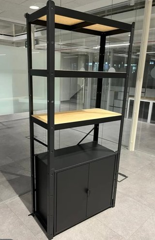 Estantería Ikea Negra y Madera