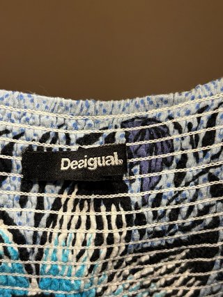Mono Desigual Estampado Boho Azul Talla M