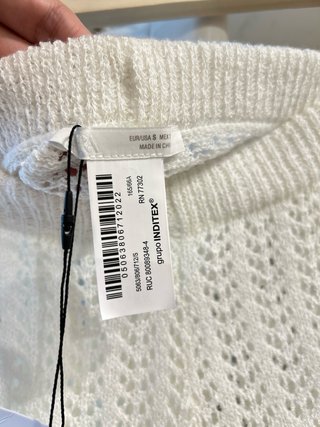 Zara short blanco punto verano / talla S