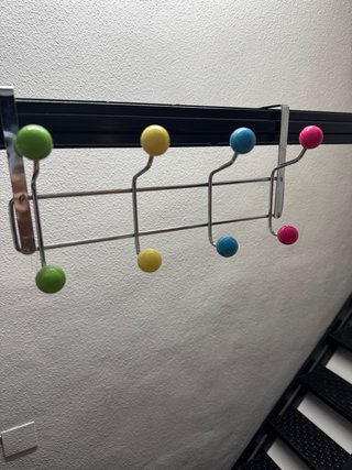 Perchero de puerta multicolor