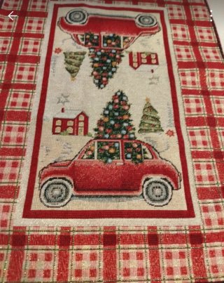 Tovaglietta Natale Auto con Albero 50x38