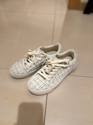 Zapatillas Tweed Crema