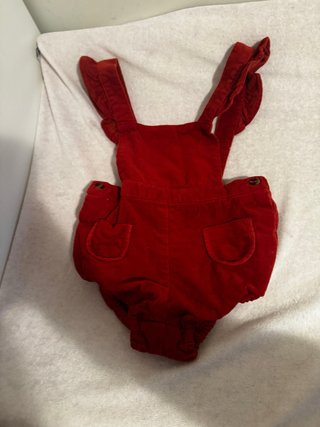 Pichi Gocco Rojo Terciopelo Volantes