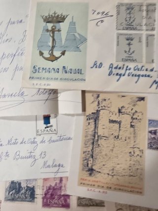 150 +-  sobres antiguos España.